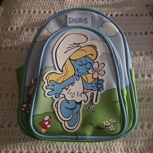 Smurfs Blue and Green Backpack